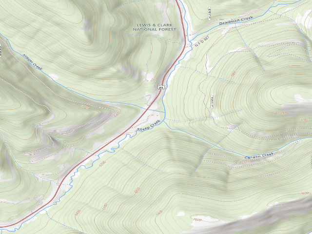 USGS topographic map of Nugget Creek-6461-09
