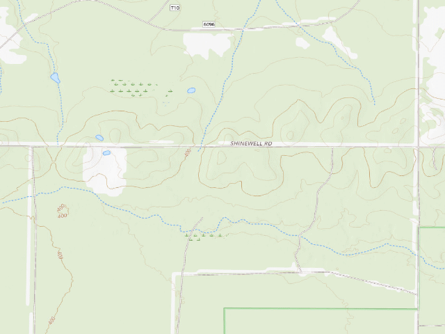 USGS topographic map of NW White Oak Springs Camp Spot (Herron Family WMA)