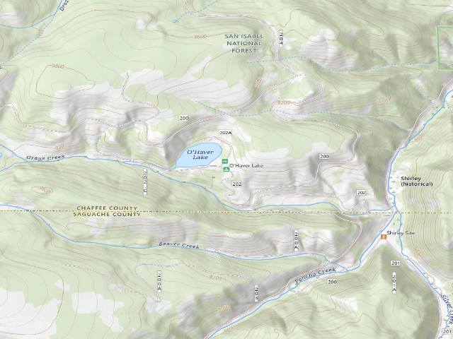 USGS topographic map of O'Haver Lake