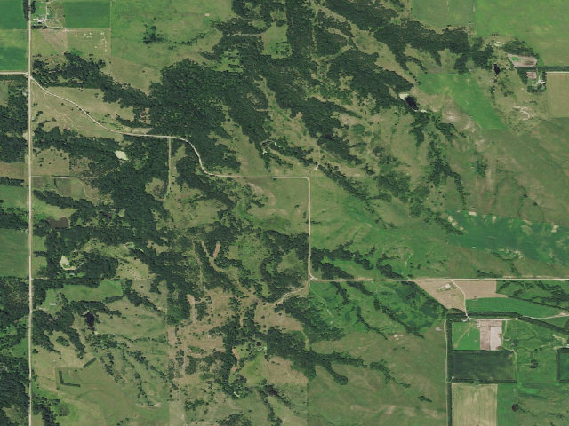 Aerial image of O. John Emerson WMA