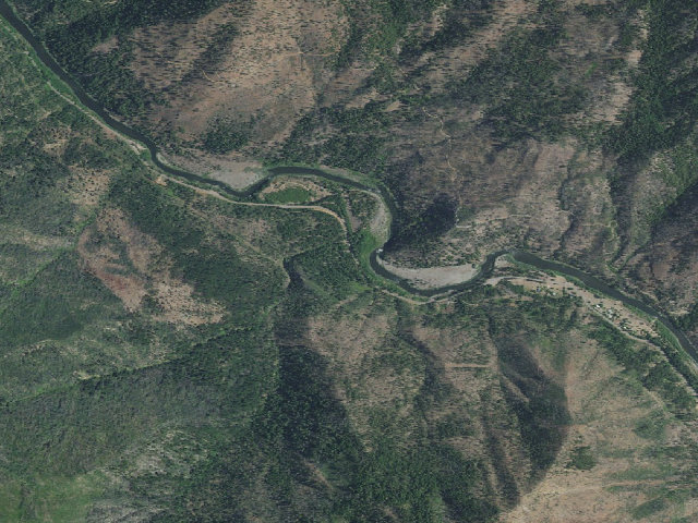 Aerial image of O'Neil Creek
