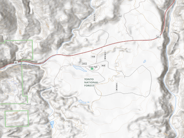 USGS topographic map of Oak Flat