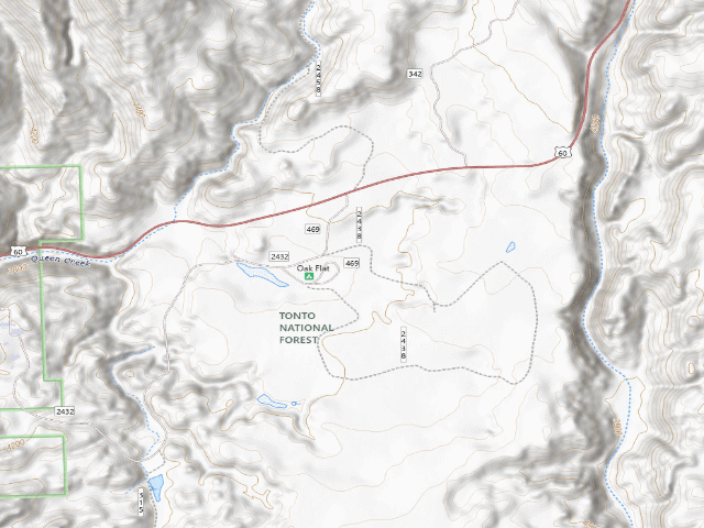 USGS topographic map of Oak Flat