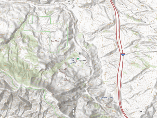 USGS topographic map of Oak Flat