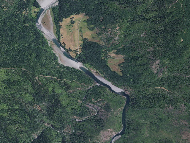 Aerial image of Oak Flat Campground