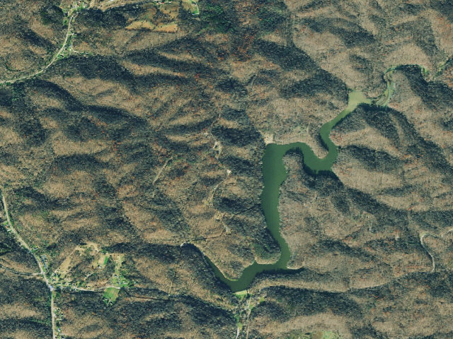 Aerial image of Oak Hill Campground