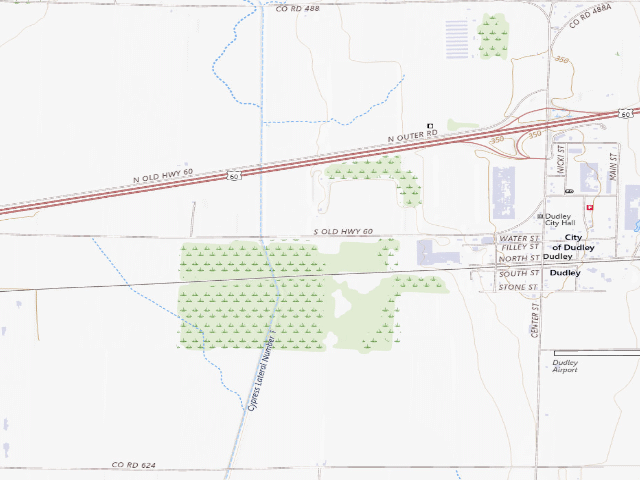USGS topographic map of Oak Ridge Conservation Area