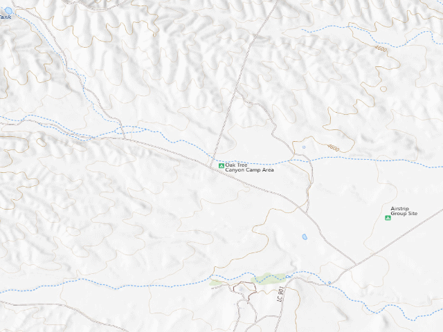 USGS topographic map of Oak Tree Canyon Camp Area