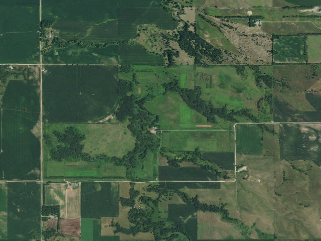 Aerial image of Oak Valley WMA