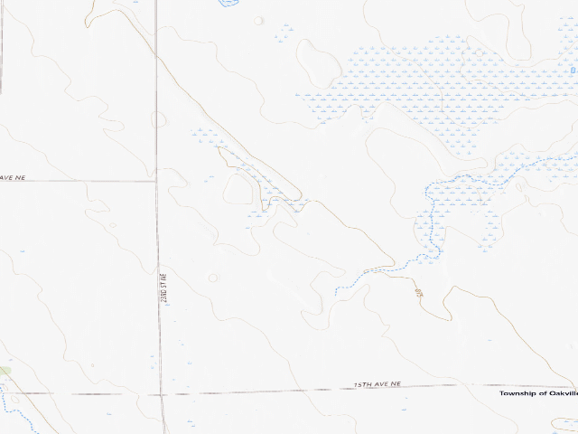 USGS topographic map of Oakville Prairie Bio Station WMA (Grand Forks County)