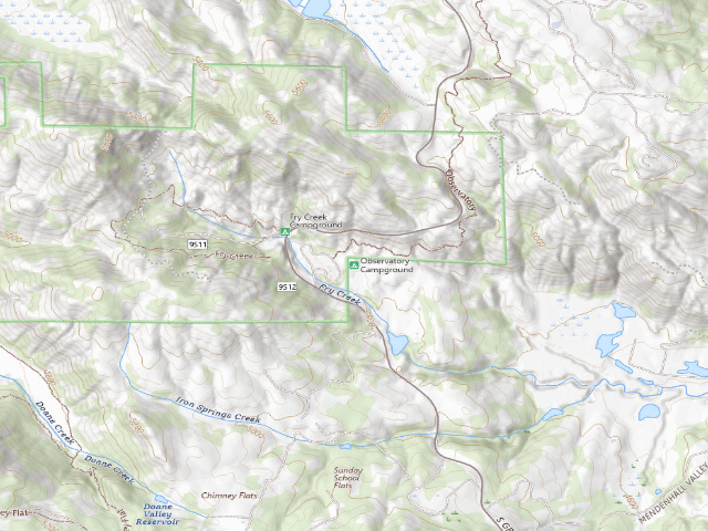 USGS topographic map of Observatory Campground