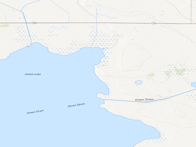 USGS topographic map of Ocean Lake WHMA — Dickenson Park