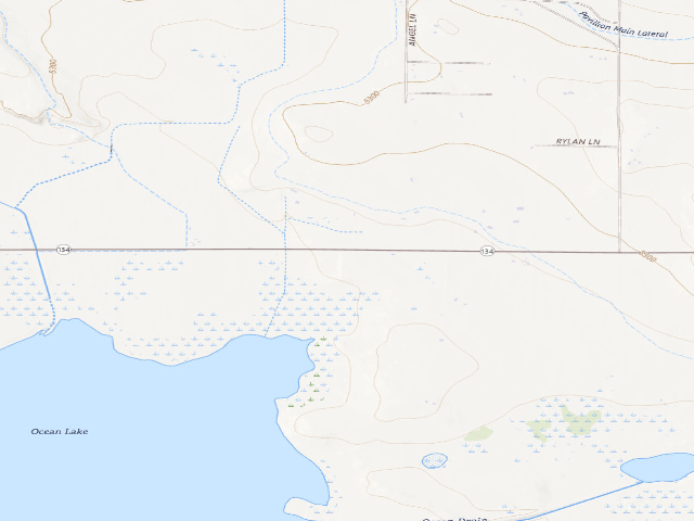 USGS topographic map of Ocean Lake WHMA — Dudley