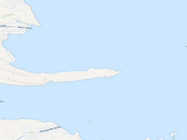 USGS topographic map of Ocean Lake WHMA — Long Point