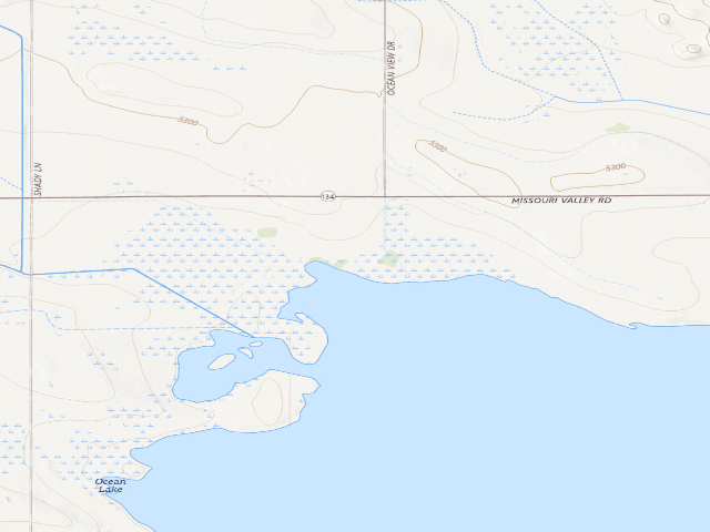 USGS topographic map of Ocean Lake WHMA — Stultz Camping Area