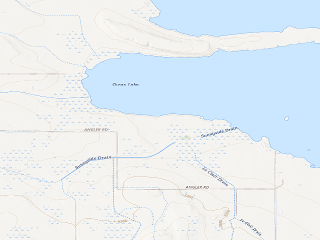 USGS topographic map of Ocean Lake WHMA — Vogel