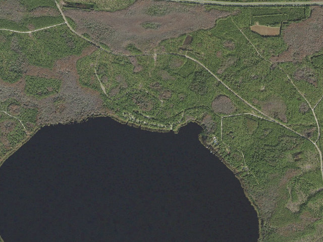 Aerial image of Ocean Pond Campground