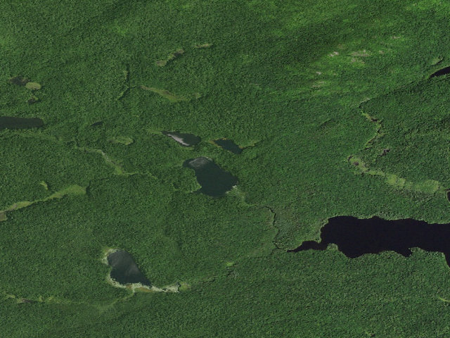 Aerial image of Ocher Pond Site 1 (Saint Regis Canoe Area)