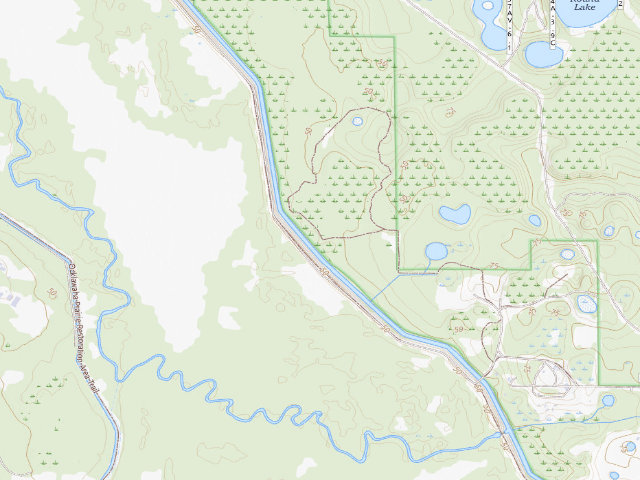 USGS topographic map of Ocklawaha Prairie primitive campsite (Ocklawaha Prairie Restoration Area)