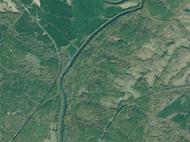Aerial image of Ocmulgee Flats Camp