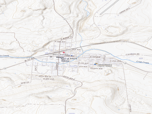USGS topographic map of Odessa Tourist Park