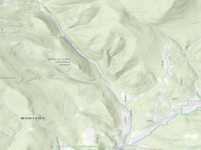 USGS topographic map of Off Basin Creek Rd 2007-1