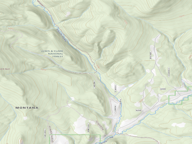 USGS topographic map of Off Basin Creek Rd 2007-5