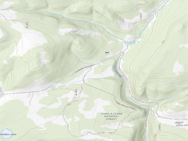 USGS topographic map of Off S Fork Judith Rd D49-1
