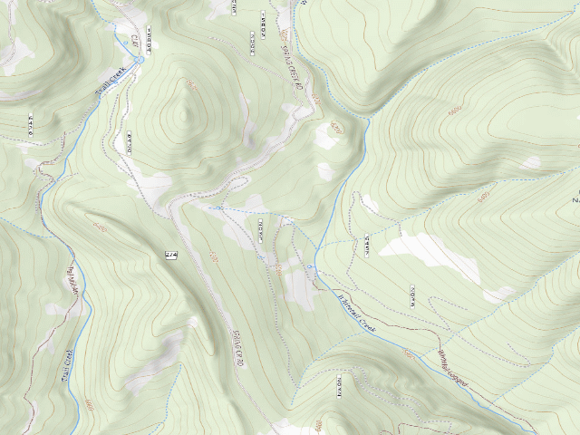 USGS topographic map of Off Spring Creek Rd 2033-1