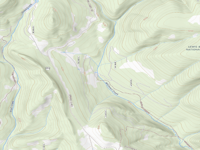USGS topographic map of Off Spring Creek Rd 2033-2
