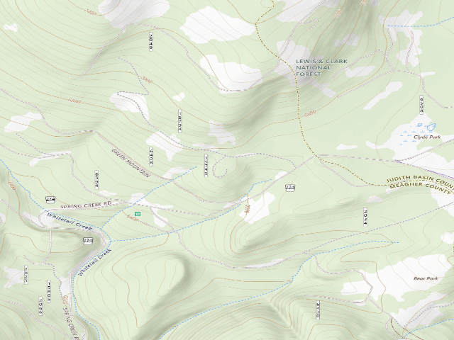 USGS topographic map of Off Spring Creek Rd 274-4