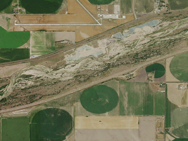 Aerial image of Ogallala Strip WMA