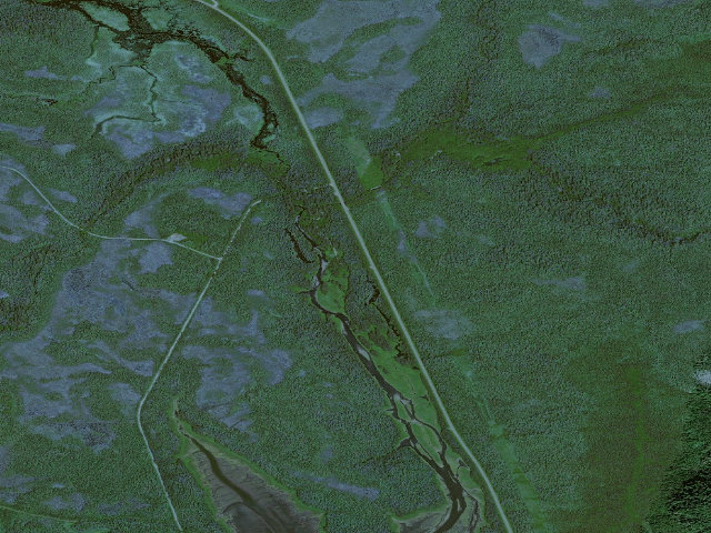 Aerial image of Ohmer Creek Campground