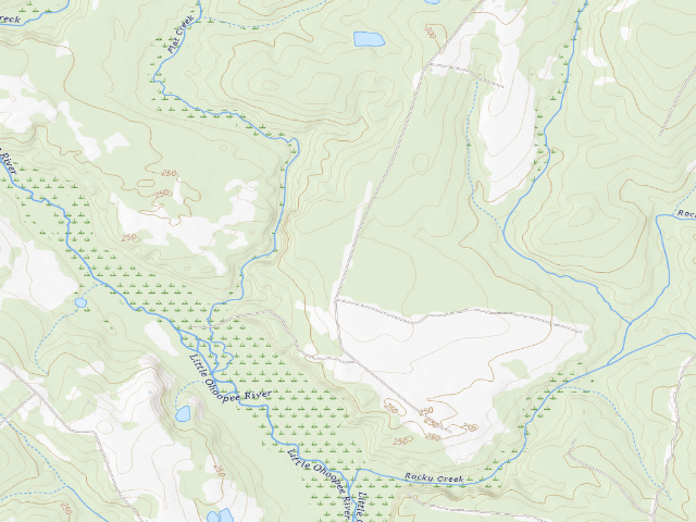 USGS topographic map of Ohoopee Dunes WMA Primitive Campground #1
