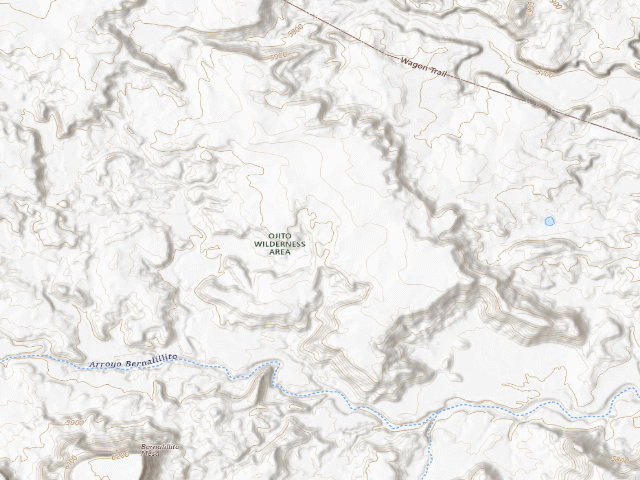 USGS topographic map of Ojito Wilderness Area