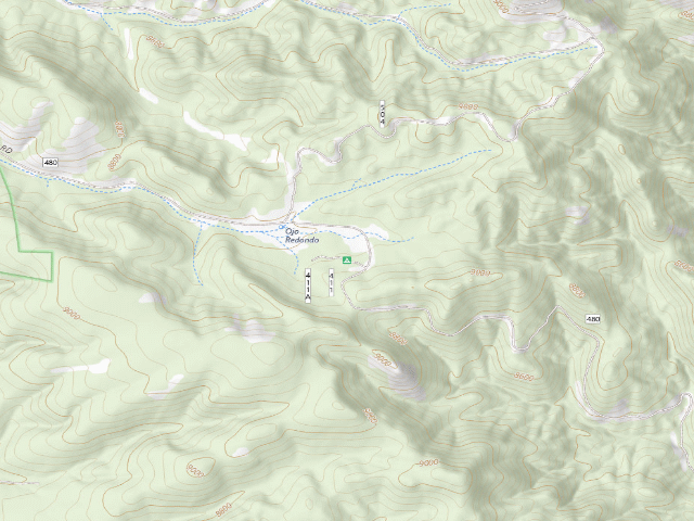USGS topographic map of Ojo Redondo