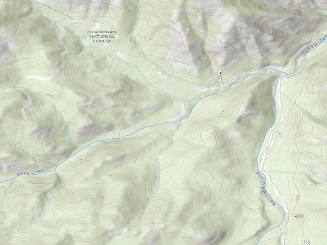 USGS topographic map of Okanogan County