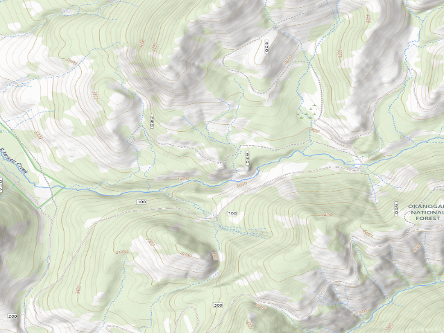 USGS topographic map of Okanogan County