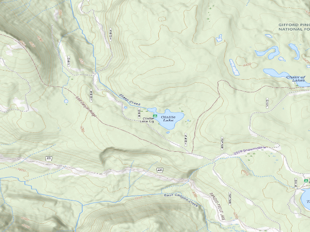 USGS topographic map of Olallie Lake Cg