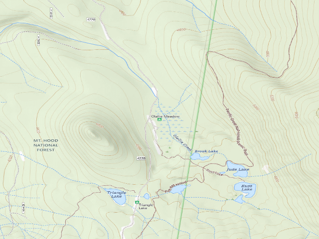 USGS topographic map of Olallie Meadow