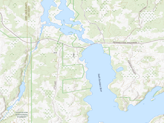 USGS topographic map of Old Birch Dam Campgrd