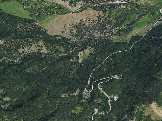 Aerial image of Old Elk Creek
