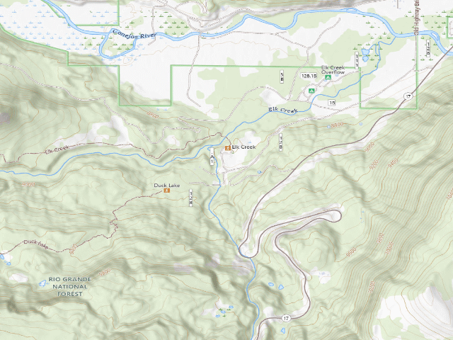 USGS topographic map of Old Elk Creek