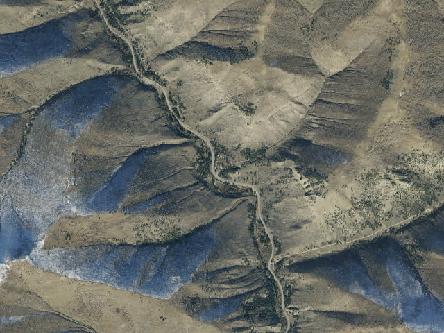Aerial image of Old Folks Flat Group Campground