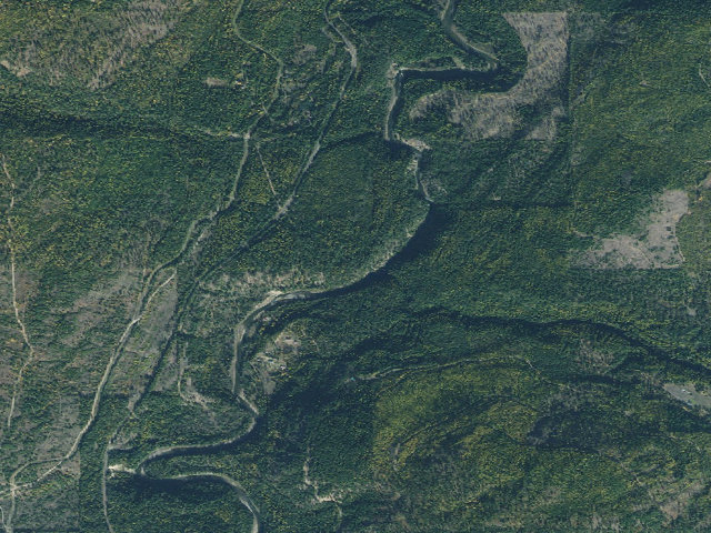 Aerial image of Old Moyie Dam 02