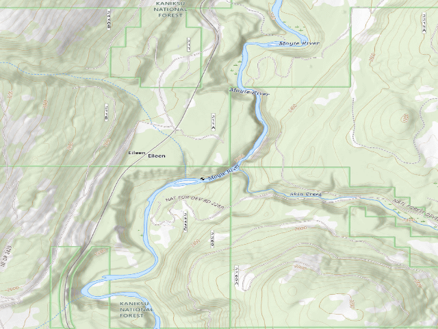 USGS topographic map of Old Moyie Dam 02