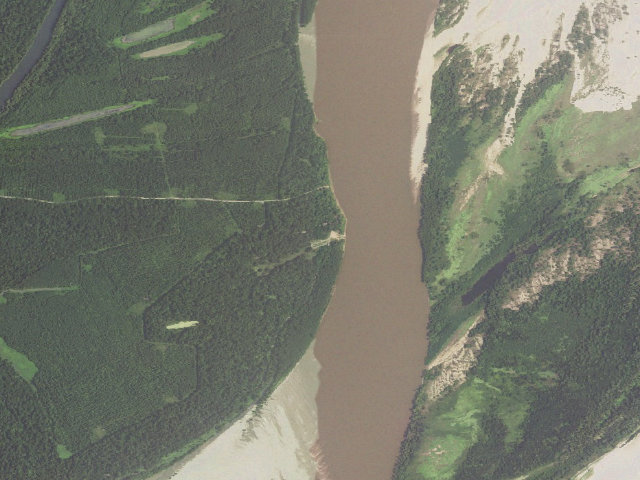 Aerial image of Old River Ramp Camping Area