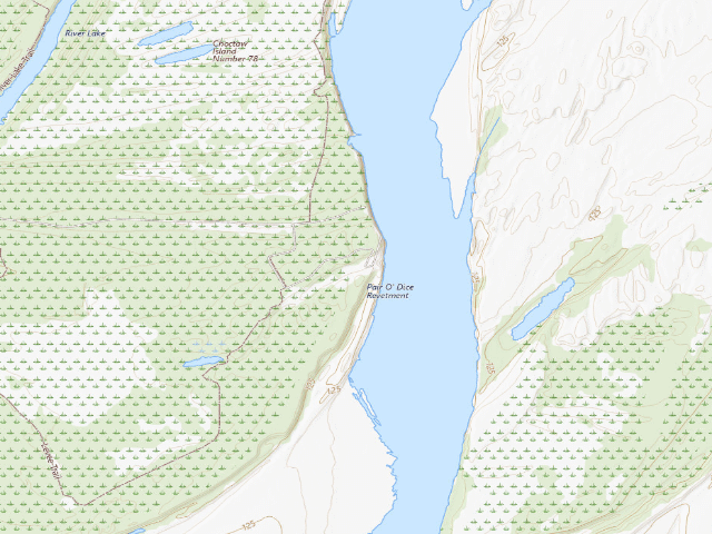 USGS topographic map of Old River Ramp Camping Area