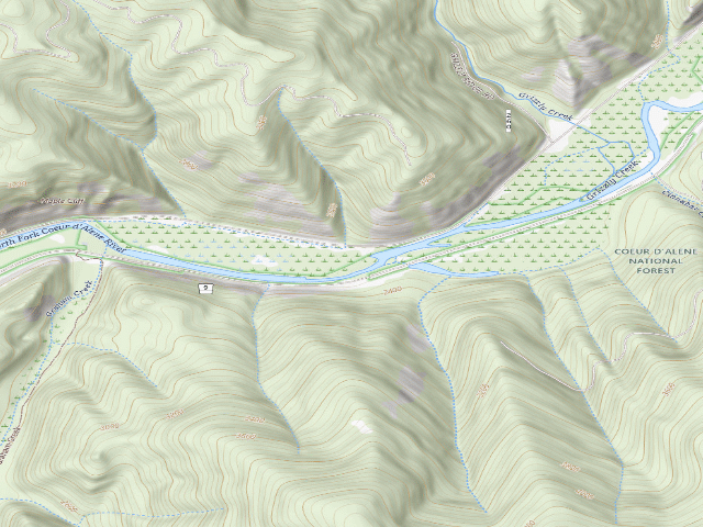 USGS topographic map of Old River Rd Mm 14.5B
