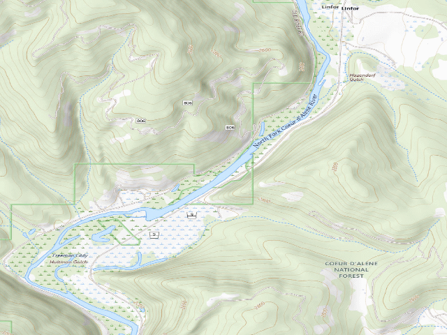 USGS topographic map of Old River Rd Mm 2.8C
